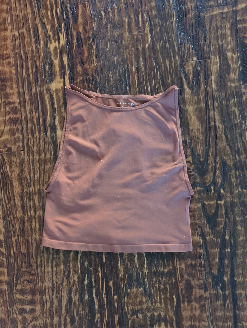 Free People Cropped High-Neck Tank - Rust
